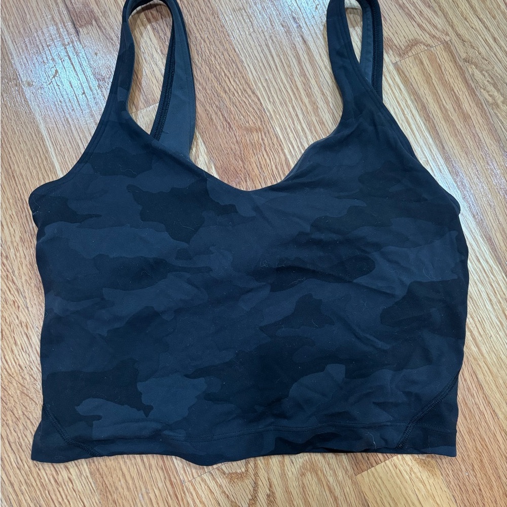 lululemon athletica Black Camo Crop Top